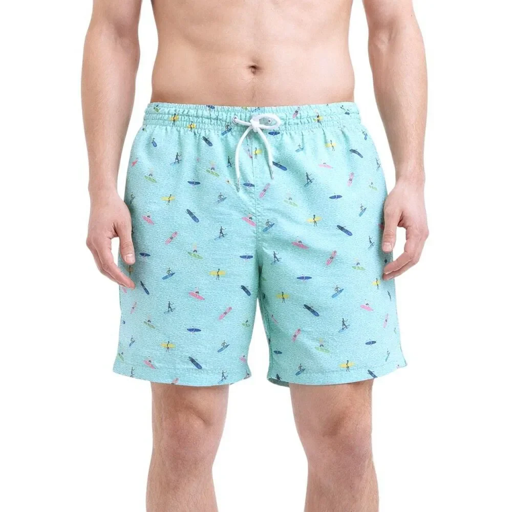 Boardies Swim Trunks Size Large Novelty Surf Print NWOT